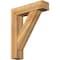 Ekena Millwork Traditional Block Rough Sawn Bracket w/ Offset Brace, Western Red Cedar, 8"W x 32"D x 40"H BKT0806X32X40TRA05RWR - alternate 1